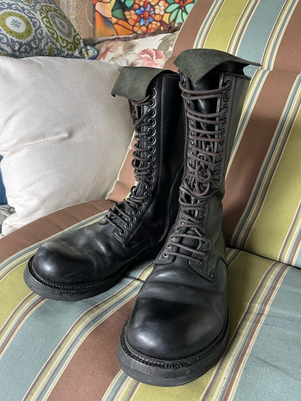 Rick Owens combat boots